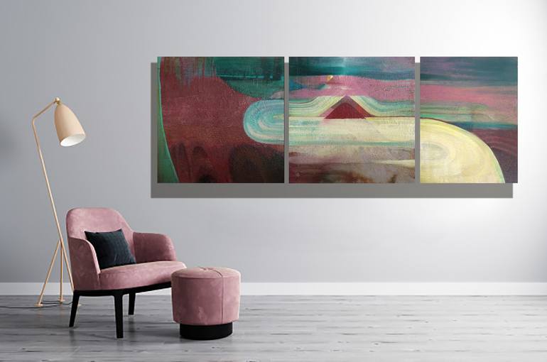 Original Abstract Landscape Painting by Marya Matienko