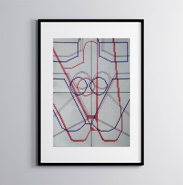 Original Abstract Geometric Drawing by Marya Matienko