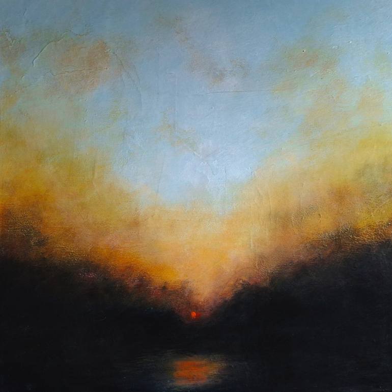 Original Seascape Painting by Colin Robson | Impressionism Art on Canvas | Rising Sun