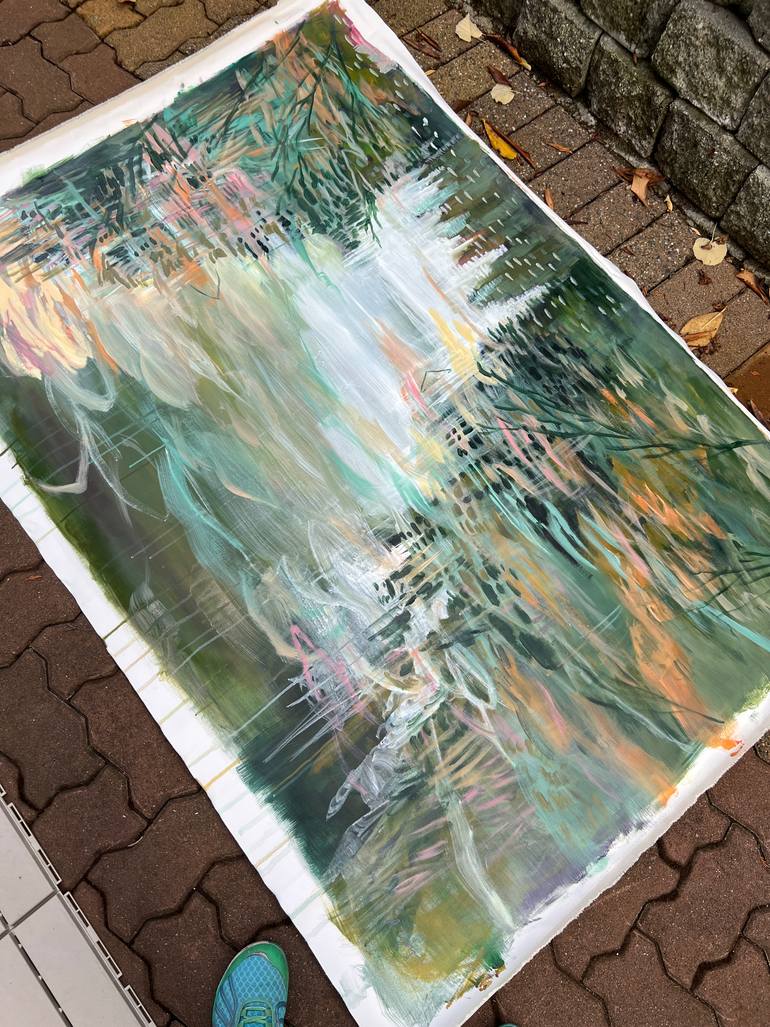 Original Abstract Expressionism Abstract Painting by Alissa Kim Tjen