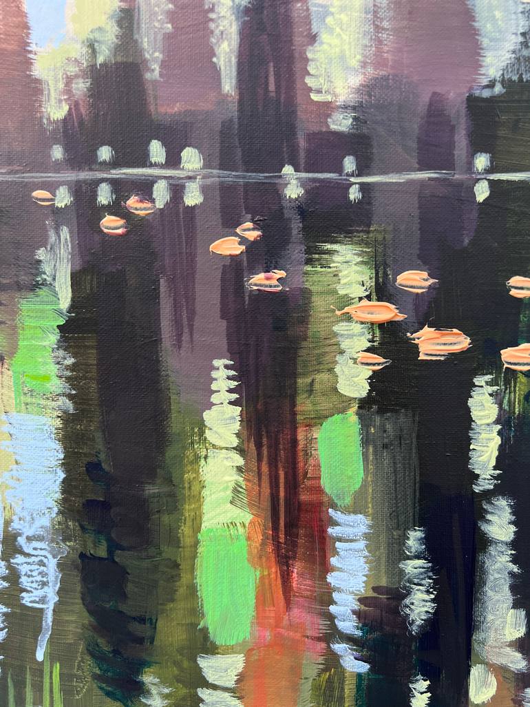 Waterlily Pond IX Painting by Alissa Kim Tjen | Saatchi Art