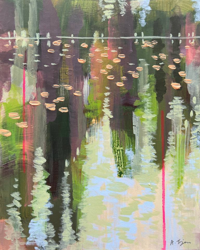 Waterlily Pond XI Painting by Alissa Kim Tjen | Saatchi Art