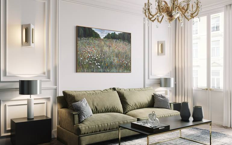 Original Abstract Landscape Painting by Alissa Kim Tjen