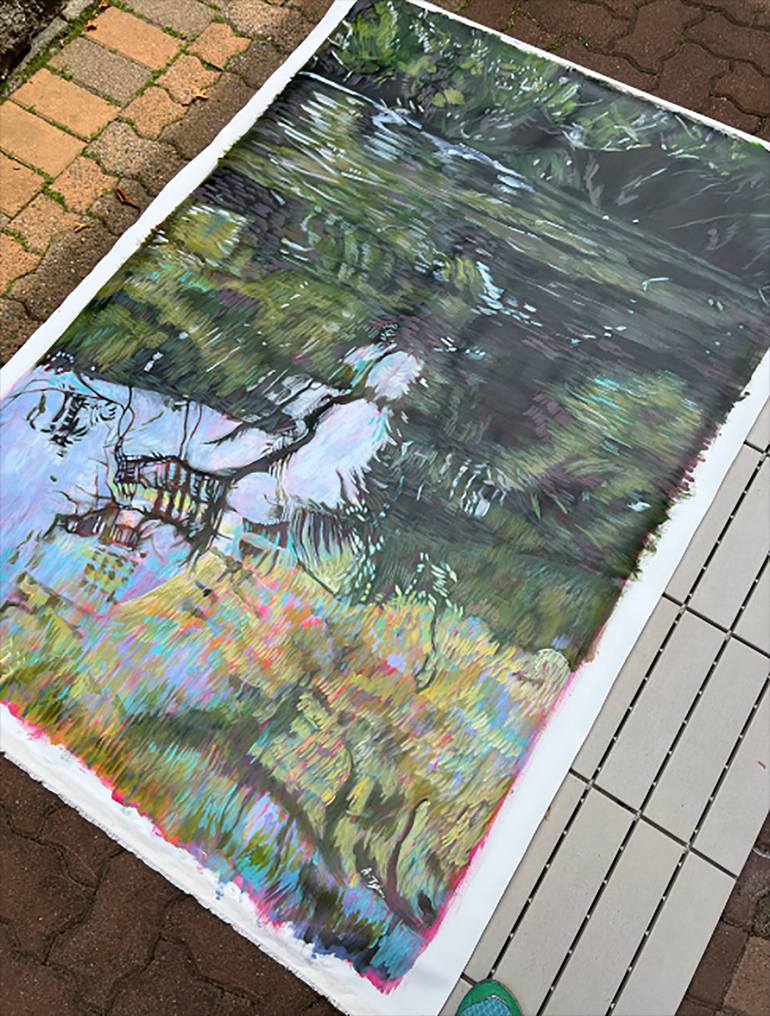 Original Abstract Expressionism Abstract Painting by Alissa Kim Tjen