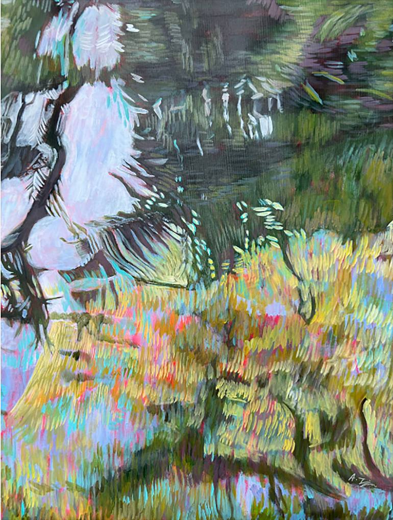 Original Abstract Expressionism Abstract Painting by Alissa Kim Tjen