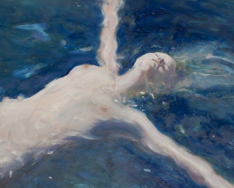 Original Nude Painting by Lopez Del Castillo