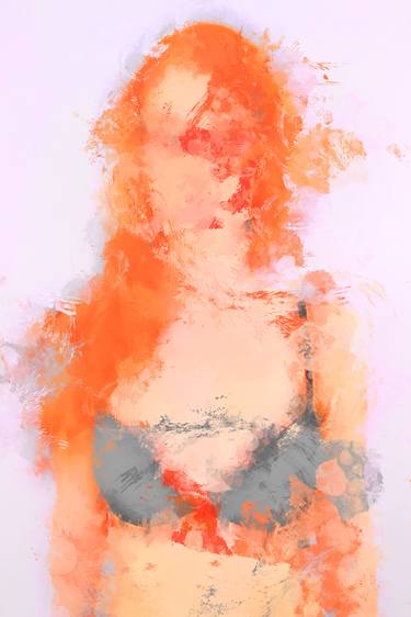 Print of Abstract Portrait Digital by Hugo Valentine