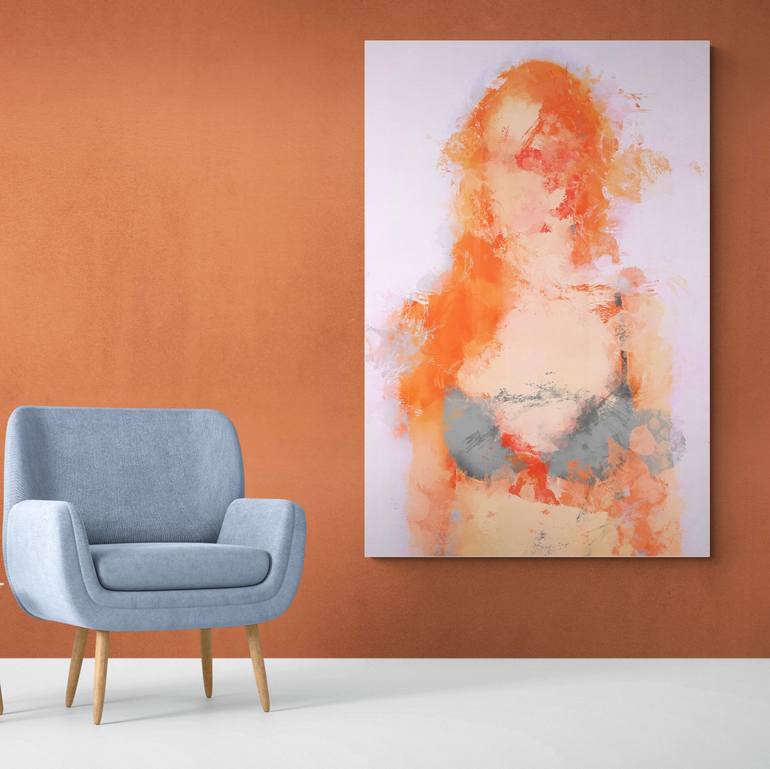 Original Abstract Portrait Digital by Hugo Valentine