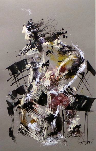 Original Abstract Expressionism Men Paintings by FERNANDO NIEVAS