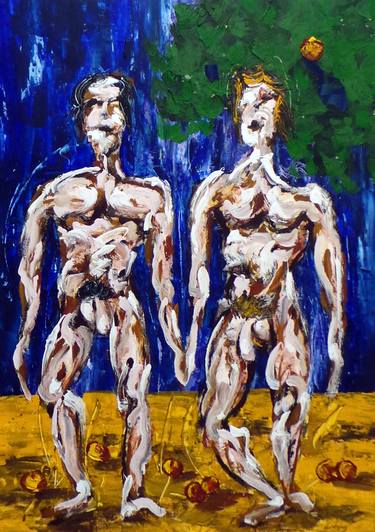 Original Expressionism Erotic Paintings by FERNANDO NIEVAS