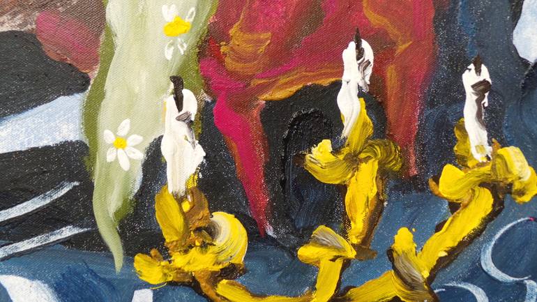 Original Abstract Expressionism Erotic Painting by Fernando Nievas