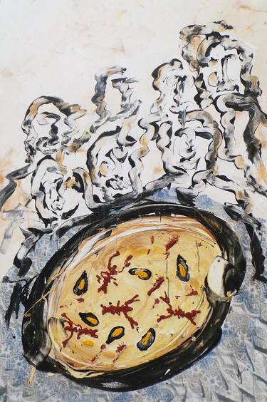 Original Abstract Expressionism Cuisine Paintings by FERNANDO NIEVAS