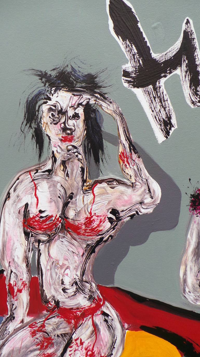 Original Abstract Expressionism Body Painting by Fernando Nievas
