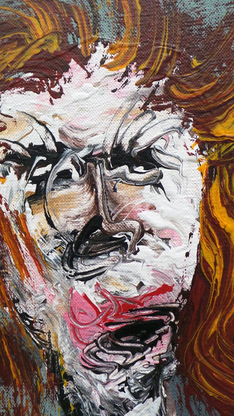 Original Abstract Expressionism Body Painting by Fernando Nievas