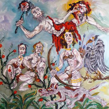 Original Expressionism Classical mythology Paintings by FERNANDO NIEVAS
