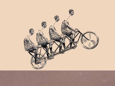 Print of Bicycle Collage by Jaume Serra Cantallops