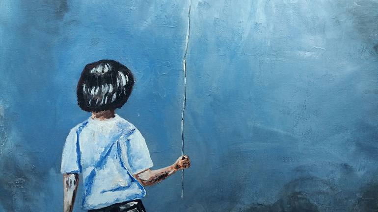 Original Figurative Children Painting by Maria Cunha