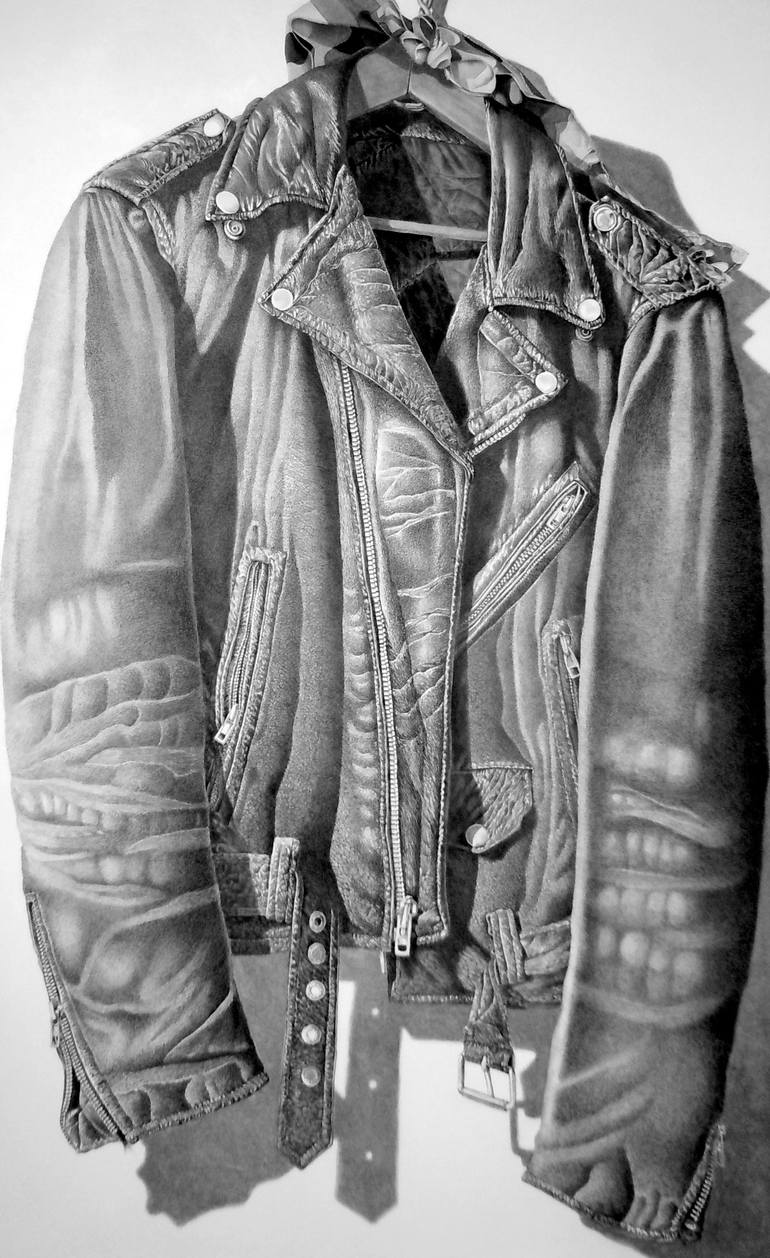 Motorcycle Jacket Painting by Robert Stickloon | Saatchi Art