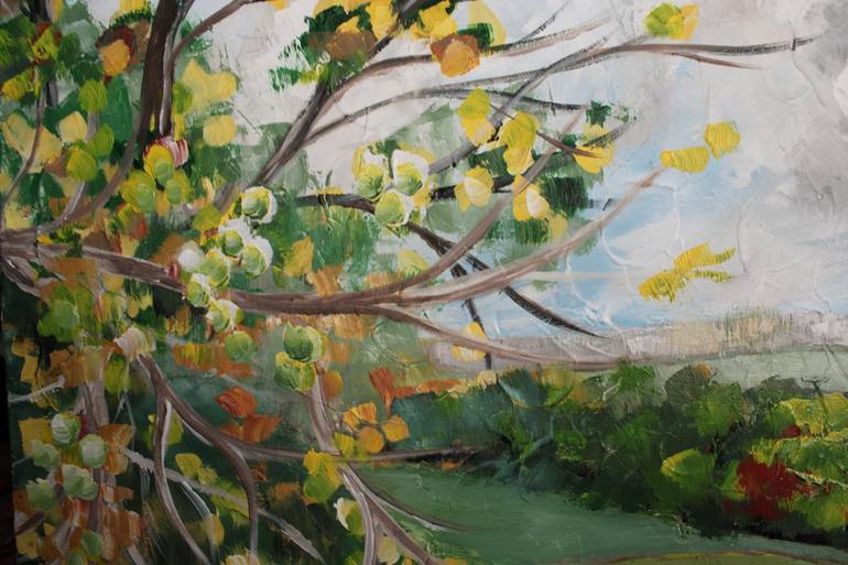 Original Impressionism Landscape Painting by Helga Dieckmann