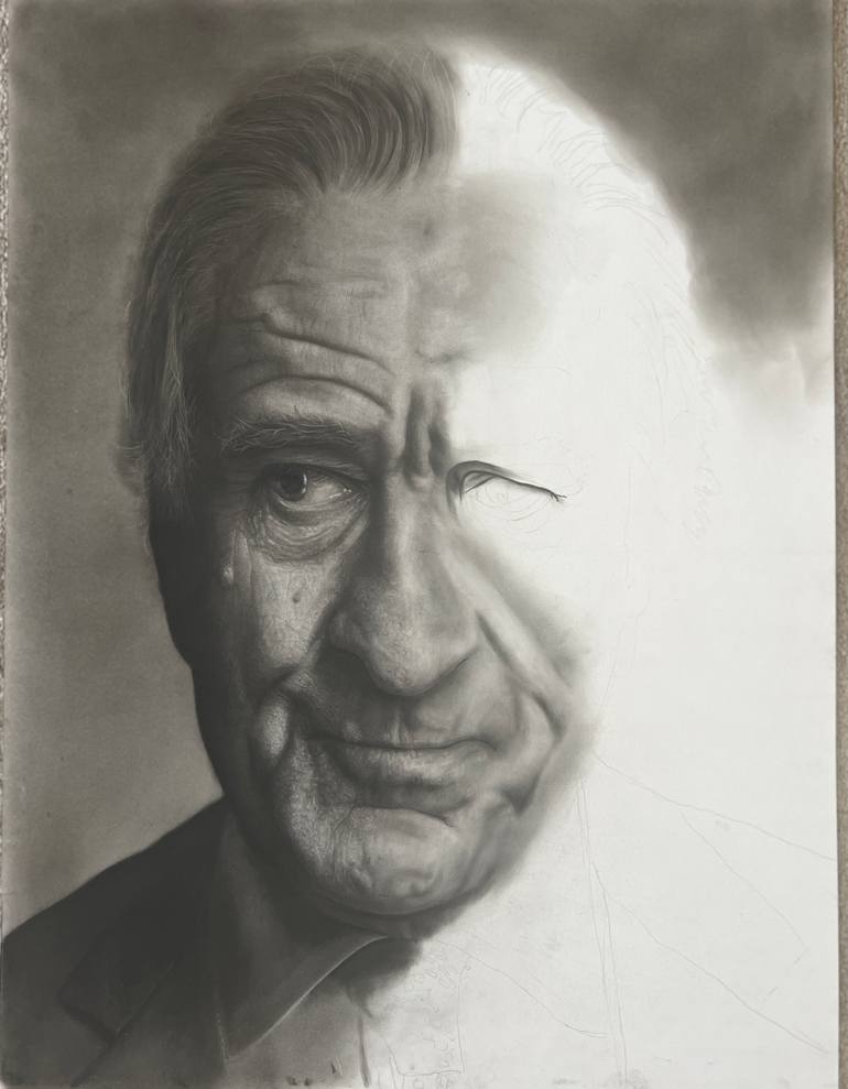 Original Photorealism People Drawing by Simon Knight