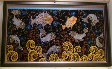 Original Fish Painting by Mon Mosaique