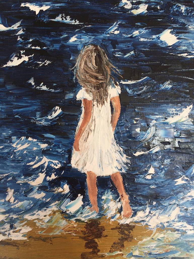 Watching the waves Painting by Inna Montano | Saatchi Art