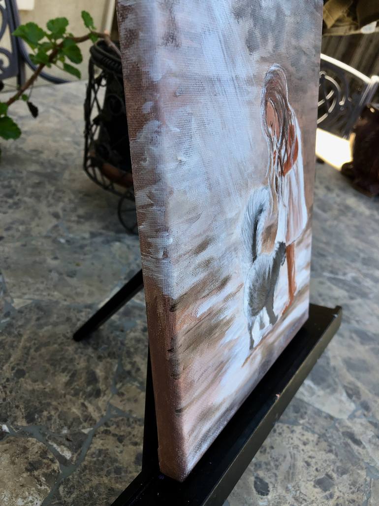 Original Expressionism Children Painting by Inna Montano