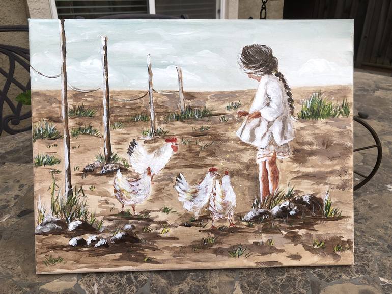 Original Children Painting by Inna Montano