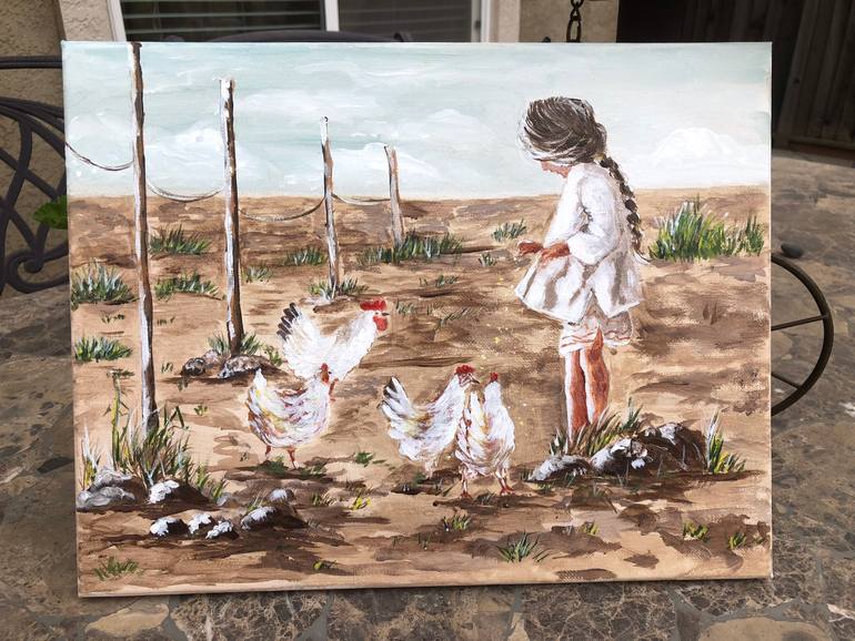 Original Conceptual Children Painting by Inna Montano