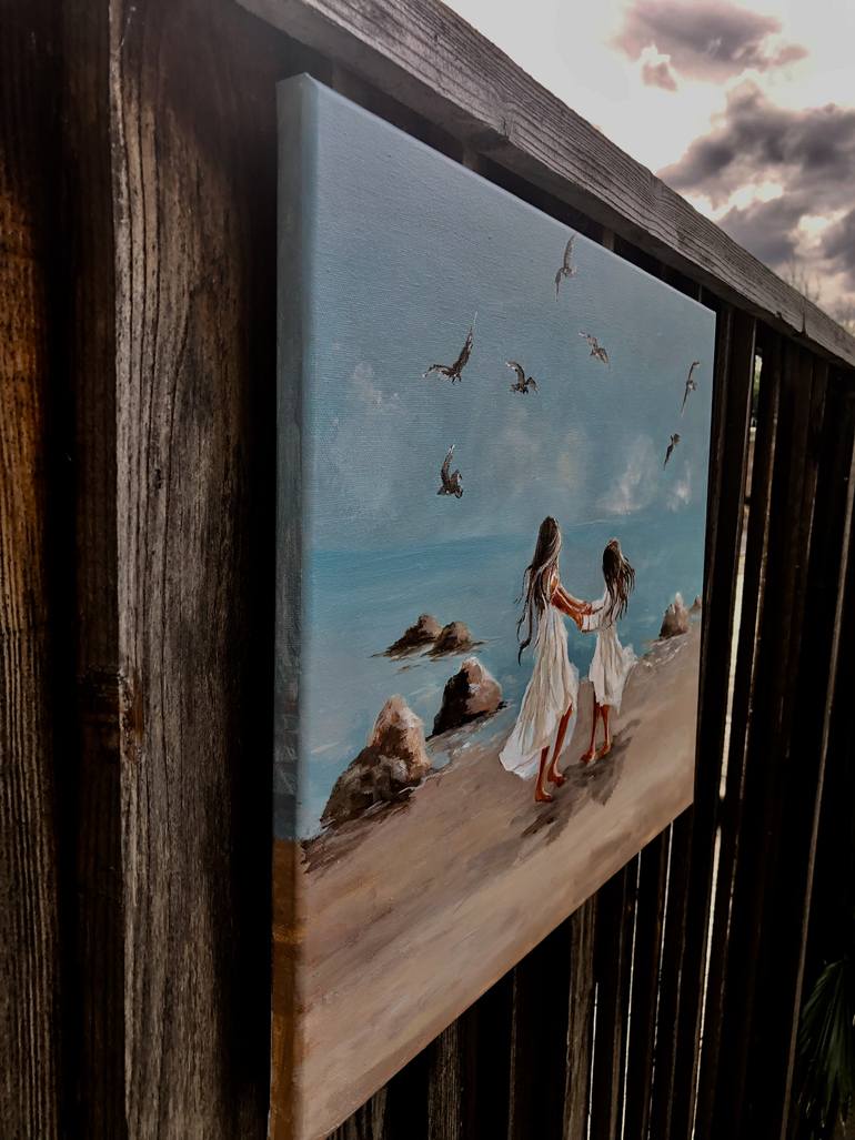 Original Expressionism Children Painting by Inna Montano