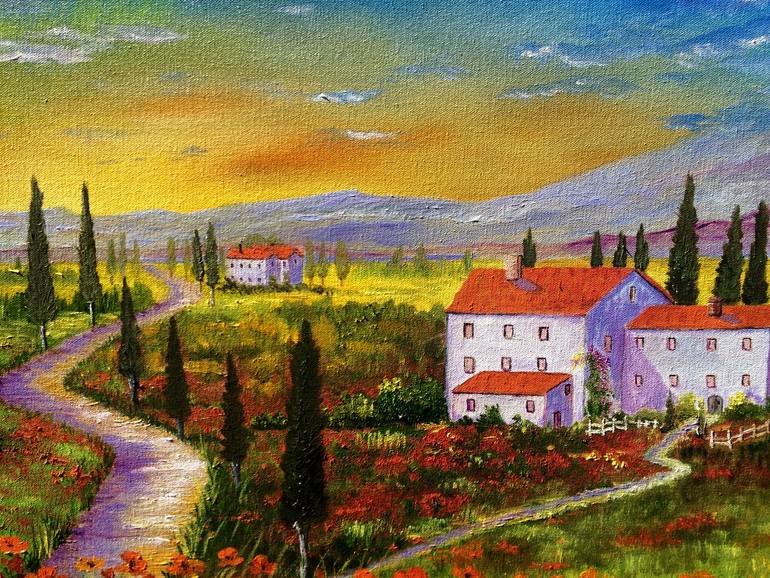 Original Expressionism Landscape Painting by Inna Montano