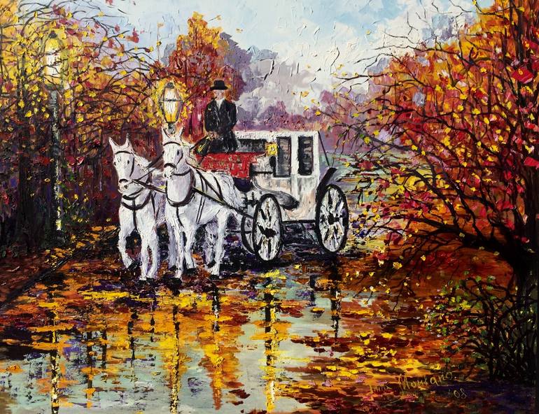 Original Abstract Expressionism Landscape Painting by Inna Montano