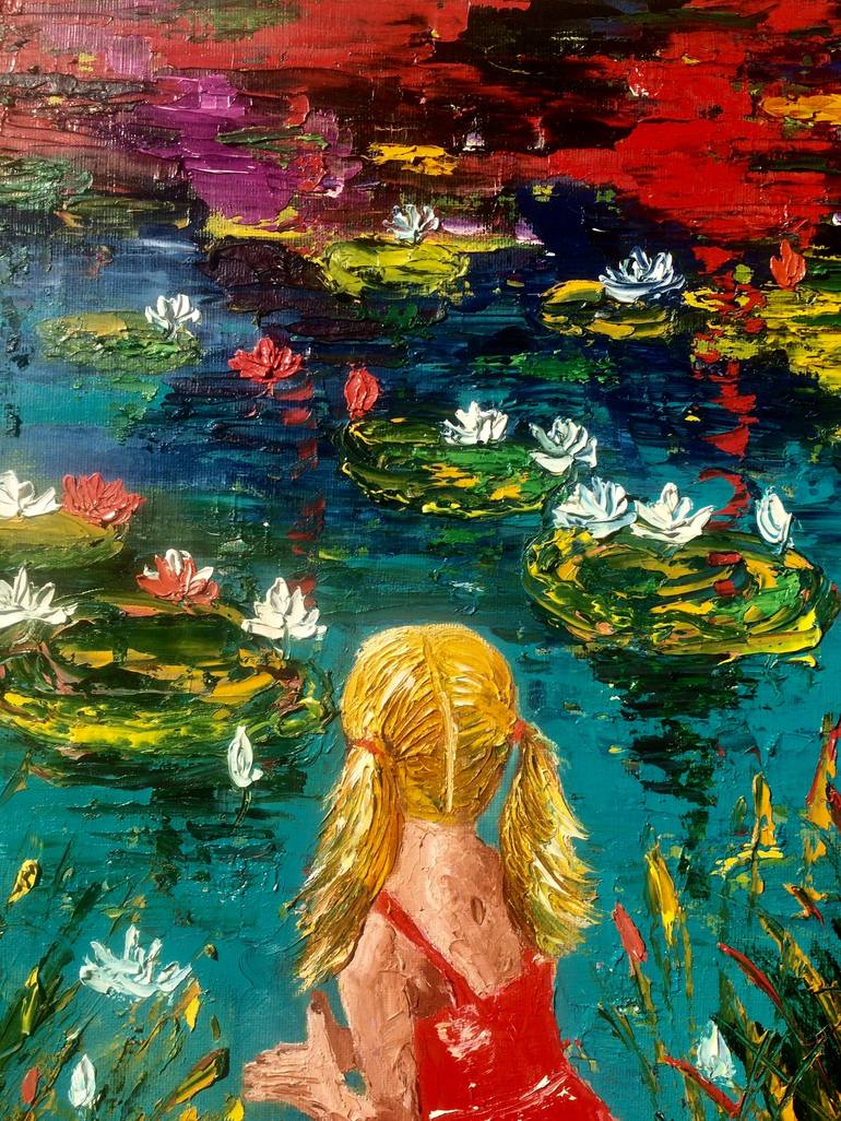 Original Expressionism Children Painting by Inna Montano