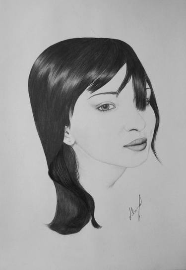 Original Portrait Drawing by Liliana Cardoso
