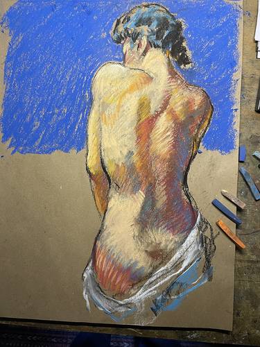 Original Impressionism Nude Drawings by chris kunze
