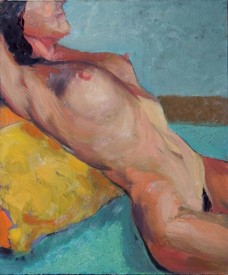 Original Figurative Nude Painting by chris kunze