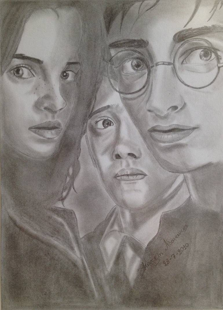 Harry draws. Портрет Гарри Поттера рисунок в цвете. How to draw Harry Potter.