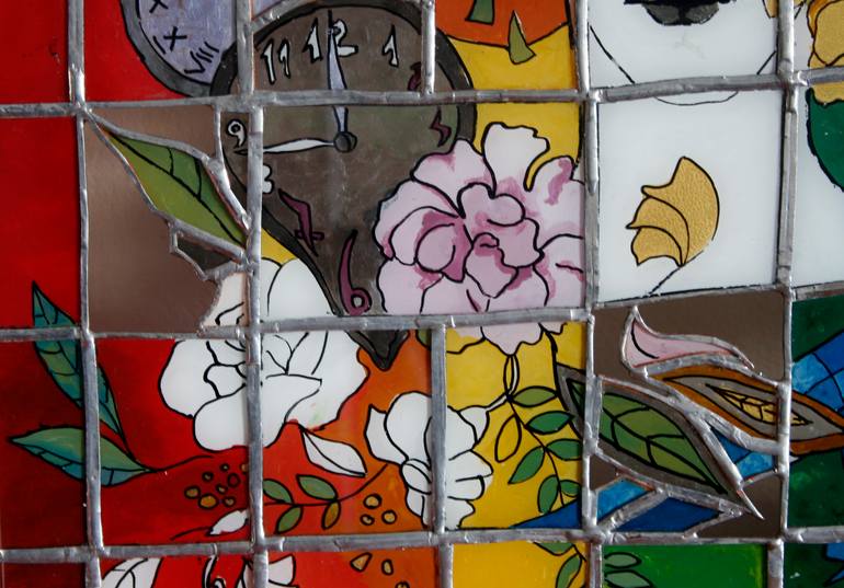 Original Art Deco Abstract Painting by Cecilia Gainaru