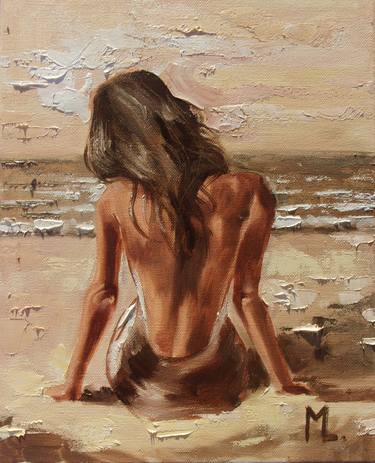 Print of Expressionism Beach Paintings by Monika Luniak