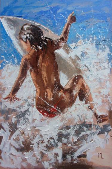 Original Expressionism Seascape Paintings by Monika Luniak