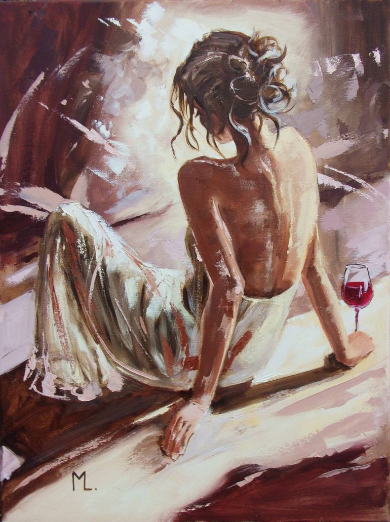 Original Contemporary Women Painting by Monika Luniak