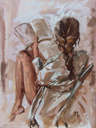 Original People Painting by Monika Luniak