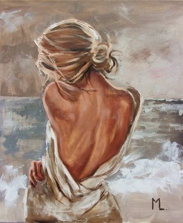 Original Expressionism Women Paintings by Monika Luniak