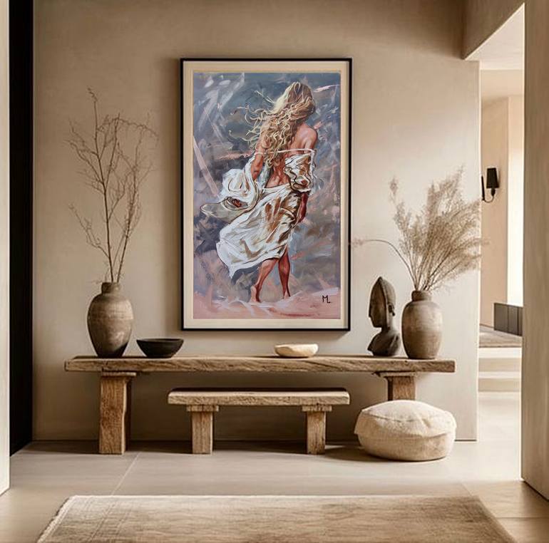 Original Contemporary Beach Painting by Monika Luniak