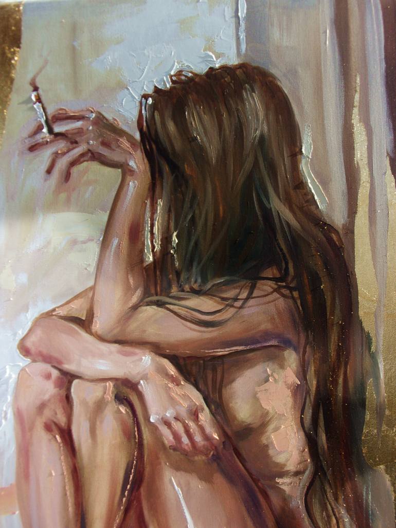 Original Contemporary People Painting by Monika Luniak