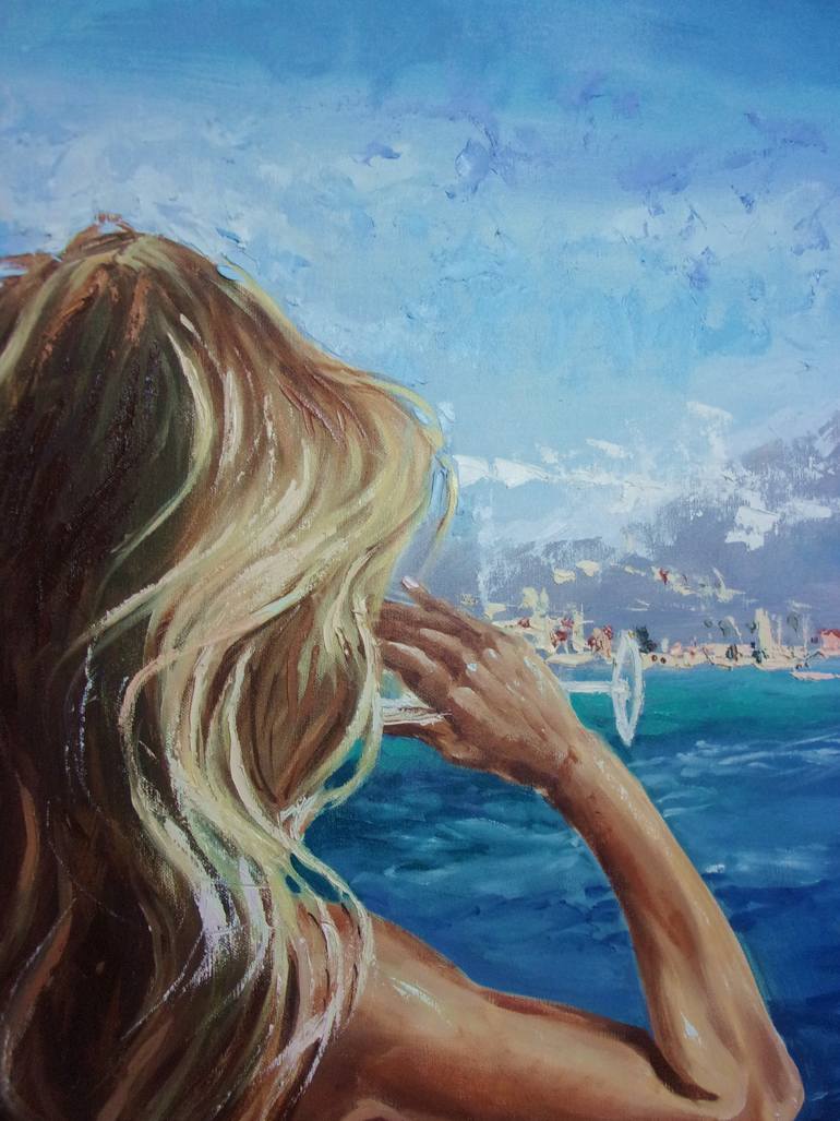 Original Figurative People Painting by Monika Luniak