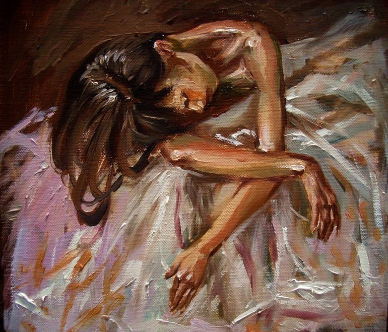 Original Figurative People Painting by Monika Luniak