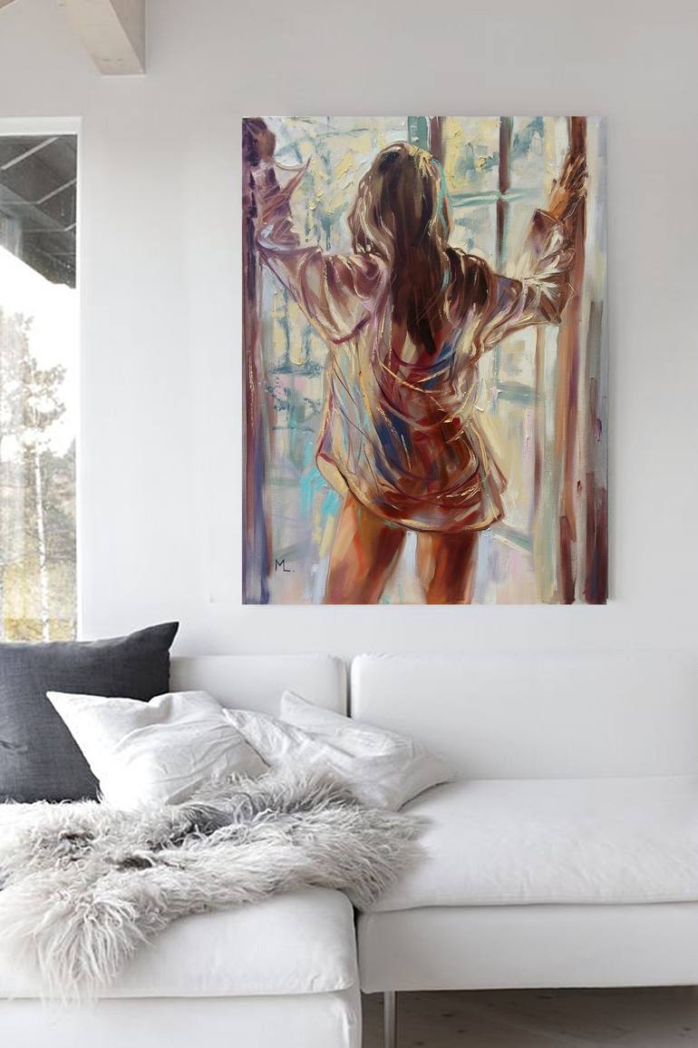 Original Figurative Nude Painting by Monika Luniak