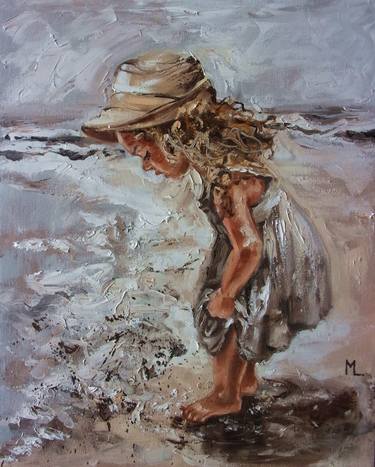 Print of Expressionism Beach Paintings by Monika Luniak