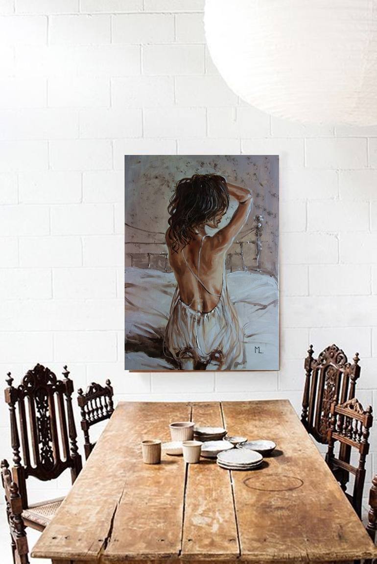 Original Figurative Nude Painting by Monika Luniak